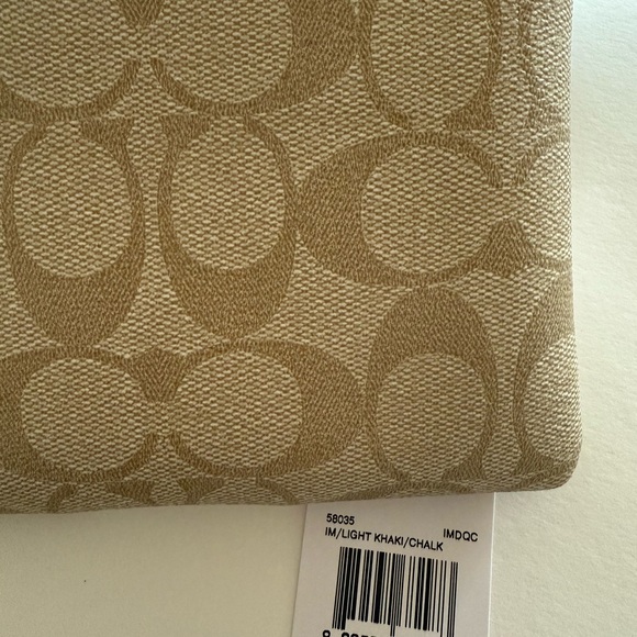 Coach Cream and Tan Wristlet - Picture 3 of 5